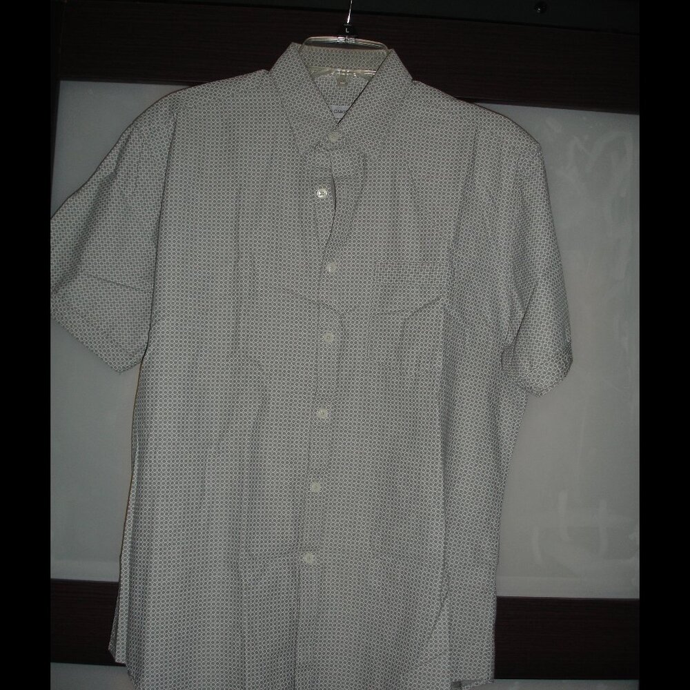 James Campbell formal short Sleeve Mens Shirt Medium
